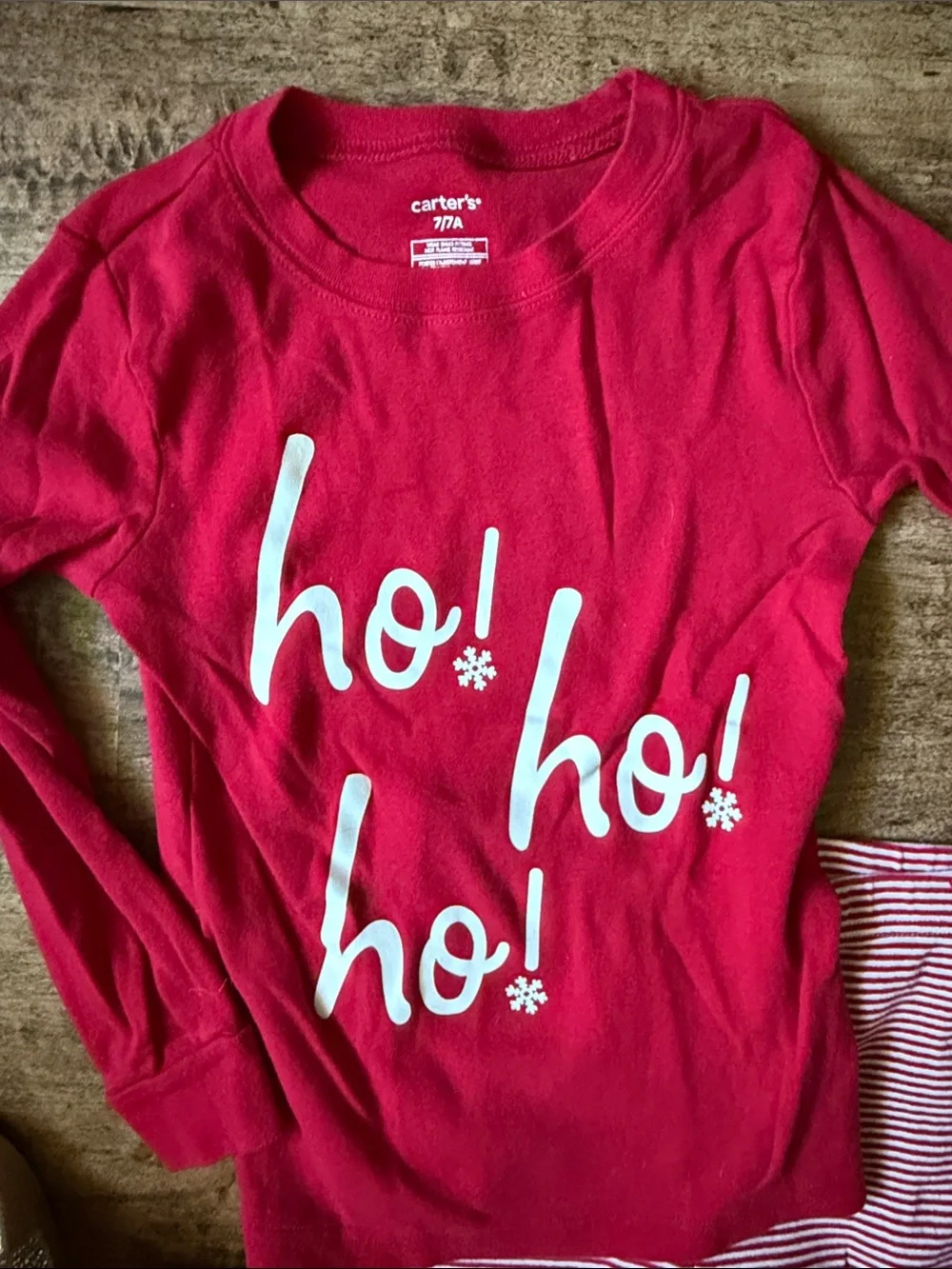Carter's Red Holiday Top with White Graphic